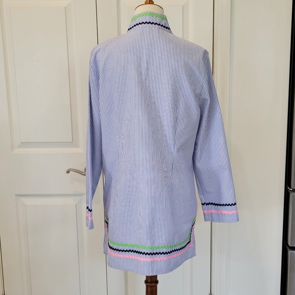 Sail to Sable Seersucker Tunic Top, M - Picture 6 of 12